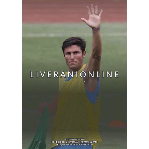 Allenamento dell\'Inter a Pechino per la Supercoppa Italiana 04/08/2009 Inter\'s Javier Zanetti attends a training session for the upcoming Italian Super Cup in Beijing, China on Tuesday, Aug. 4, 2009. Scudetto holders Inter and Coppa Italia winners Lazio will compete in the Italian Super Cup in Beijing on August 8.(Photo By Qiu Feng/ColorChinaPhoto) /Agenzia Aldo Liverani Sas - ITALY ONLY -