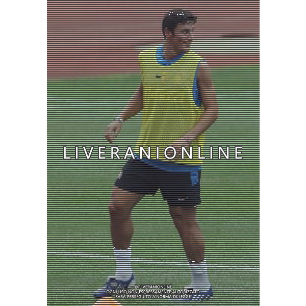 Allenamento dell\'Inter a Pechino per la Supercoppa Italiana 04/08/2009 Inter\'s Javier Zanetti attends a training session for the upcoming Italian Super Cup in Beijing, China on Tuesday, Aug. 4, 2009. Scudetto holders Inter and Coppa Italia winners Lazio will compete in the Italian Super Cup in Beijing on August 8.(Photo By Qiu Feng/ColorChinaPhoto) /Agenzia Aldo Liverani Sas - ITALY ONLY -