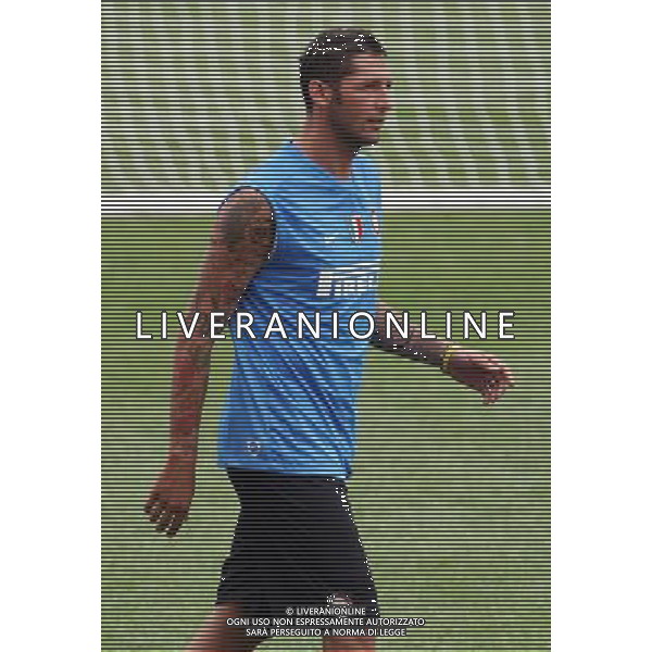 Allenamento dell\'Inter a Pechino per la Supercoppa Italiana 04/08/2009 Inter\'s Marco Materazzi attends a training session for the upcoming Italian Super Cup in Beijing, China on Tuesday, Aug. 4, 2009. Scudetto holders Inter and Coppa Italia winners Lazio will compete in the Italian Super Cup in Beijing on August 8.(Photo By Qiu Feng/ColorChinaPhoto) /Agenzia Aldo Liverani Sas - ITALY ONLY -