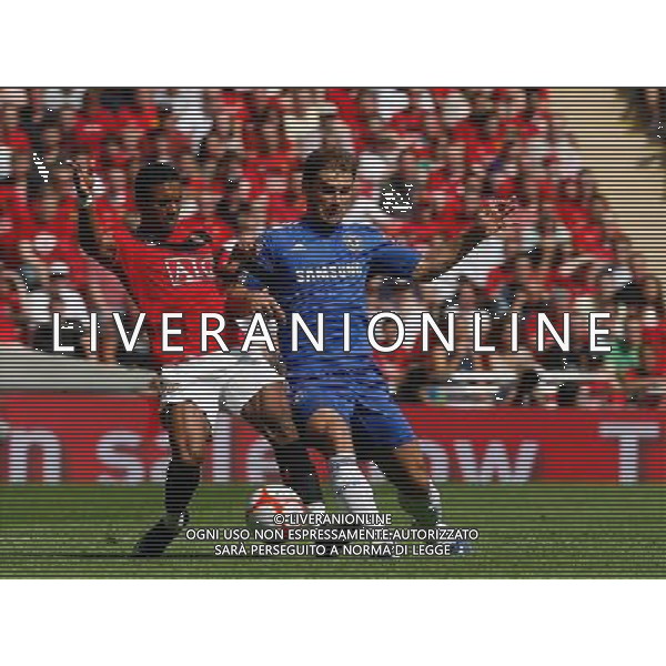  CHELSEA-MANCHESTER UNITED Community Shield 09/08/2009 NELLA FOTO Action involving Branislav Ivanovic of Chelsea and Nani of Manchester Utd during the Community Shield at Wembley between the Champions of England Manchester United and the winner of the FA Cup Chelsea as curtain raiser of the new 09/10 season on 08/08/2008 AG ALDO LIVERANI