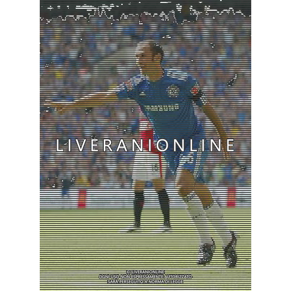  CHELSEA-MANCHESTER UNITED Community Shield 09/08/2009 NELLA FOTO Ricardo Carvalho of Chelsea celebrates the equalising goal 1-1, Chelsea v Man Utd, FA Community Shield, Wembley Stadium AG ALDO LIVERANI