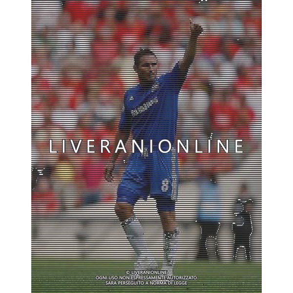  CHELSEA-MANCHESTER UNITED Community Shield 09/08/2009 NELLA FOTO Frank Lampard of Chelsea makes 2-1 and celebrates during the Community Shield at Wembley between the Champions of England Manchester United and the winner of the FA Cup Chelsea as curtain raiser of the new 09/10 season on 08/08/2008 AG ALDO LIVERANI