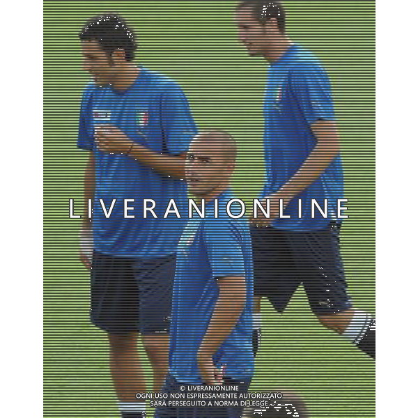 Raduno Nazionale Italiana a Coverciano Coverciano(FI) - 10.08.2009 Allenamento Nella Foto:CANNAVARO FABIO CON GROSSO /Ph.Vitez-Ag. Aldo Liverani