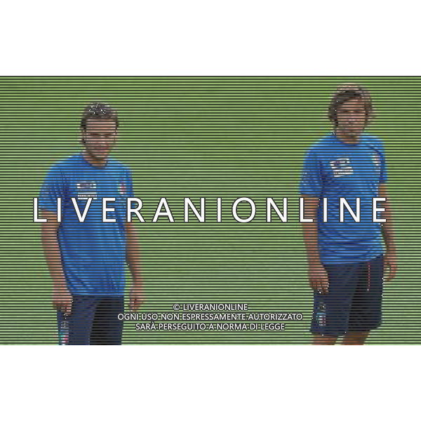 Raduno Nazionale Italiana a Coverciano Coverciano(FI) - 10.08.2009 Allenamento Nella Foto:alberto GILARDINO-PIRLO andrea /Ph.Vitez-Ag. Aldo Liverani