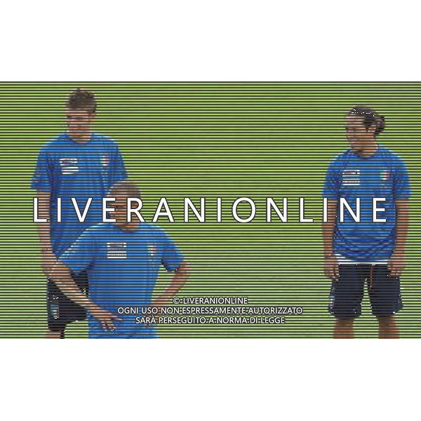 Raduno Nazionale Italiana a Coverciano Coverciano(FI) - 10.08.2009 Allenamento Nella Foto: simone PEPE- davide SANTON - mauro german CAMORANESI /Ph.Vitez-Ag. Aldo Liverani