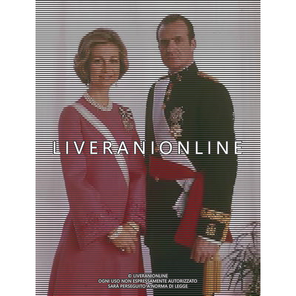 La Regina Sofia di Grecia con il marito Re Juan Carlos di Spagna ©archivio Giovanni Liverani/Agenzia Aldo Liverani Sas retrospettiva