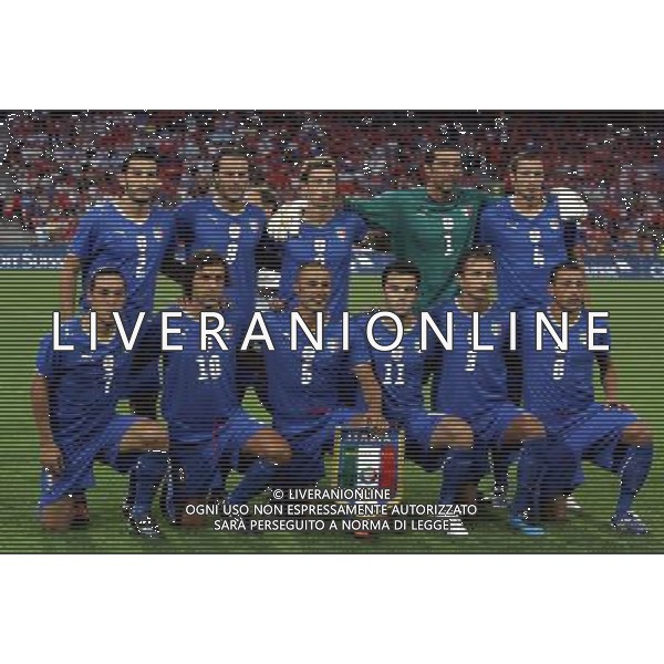 Svizzera - Italia partita amichevole della Nazionale Italiana a Basilea 12/08/2009 nella foto la formazione dell\'Italia ©Luzzani/Agenzia Aldo Liverani Sas