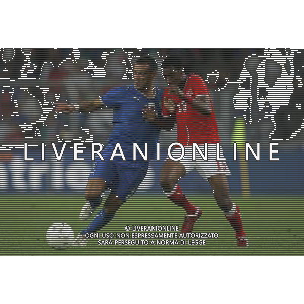 Basilea (CH) 12-08-2009 Amichevole Nazionale Italiana Calcio Svizzera-Italia 0:0 nella foto fabio quagliarella e gelson fernandes ph Marco Luzzani/ag. Aldo Liverani s.a.s.