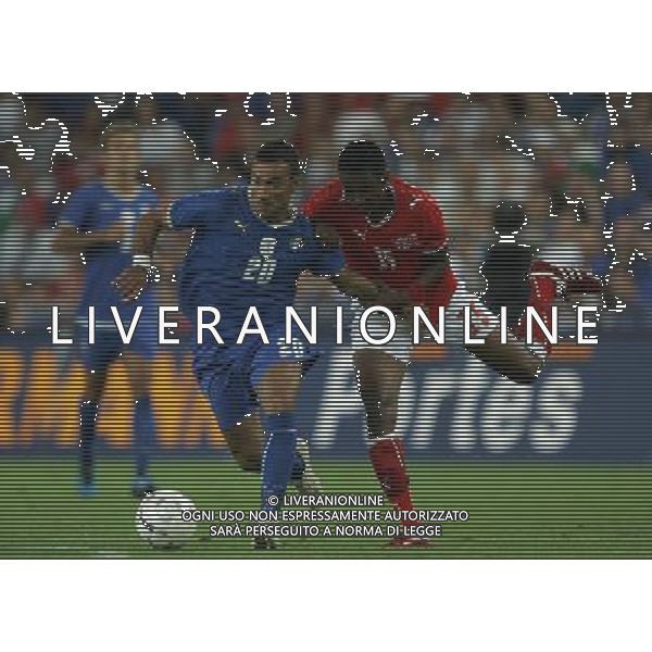 Basilea (CH) 12-08-2009 Amichevole Nazionale Italiana Calcio Svizzera-Italia 0:0 nella foto fabio quagliarella e gelson fernandes ph Marco Luzzani/ag. Aldo Liverani s.a.s.