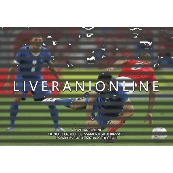 Basilea (CH) 12-08-2009 Amichevole Nazionale Italiana Calcio Svizzera-Italia 0:0 nella foto giuseppe rossi e gokhan inler ph Marco Luzzani/ag. Aldo Liverani s.a.s.