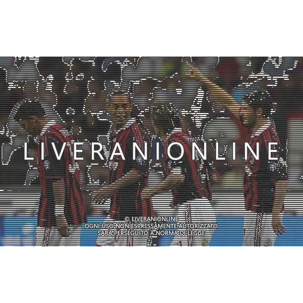 Milan - Juventus Trofeo Berlusconi 17/08/2009 nella foto esultanza dopo il gol del pareggio di alexandre pato del 1-1 con ronaldinho e pirlo ©luzzani/Agenzia Aldo Liverani Sas