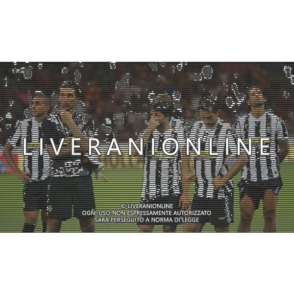 Milan - Juventus Trofeo Berlusconi 17/08/2009 nella foto la delusione dei giocatori della juventus - buffon, diego, salihamidzic e trezeguet ©luzzani/Agenzia Aldo Liverani Sas