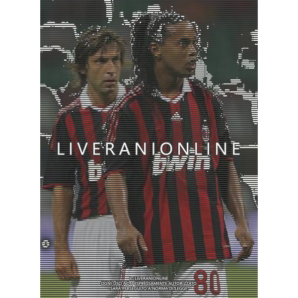 Milano 17-08-2009 Trofeo Luigi Berlusconi 2009 milan-juventus nella foto ronaldinho e andrea pirlo ph marco luzzani/ag aldo liverani s.a.s.