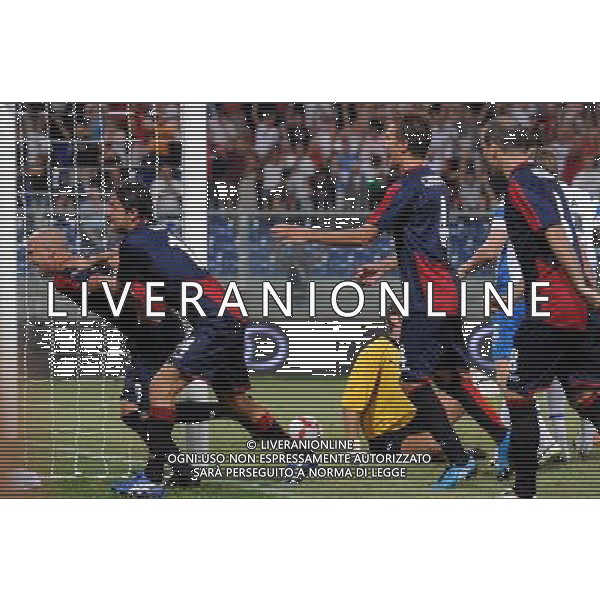 20-08-2009 Genova Genoa Odense Europa Leauge 2009/2010 Nella foto: esultanza del genoa dopo il gol di figueroa ag aldol iverani 