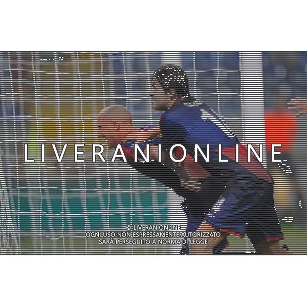 20-08-2009 Genova Genoa Odense Europa Leauge 2009/2010 Nella foto: Esultanza di Figueroa dopo il gol ag aldo liverani 
