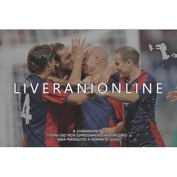 20-08-2009 Genova Genoa Odense Europa Leauge 2009/2010 Nella foto: Esultanza del Genoa dopo il gol di Palacio ag aldo liverani 