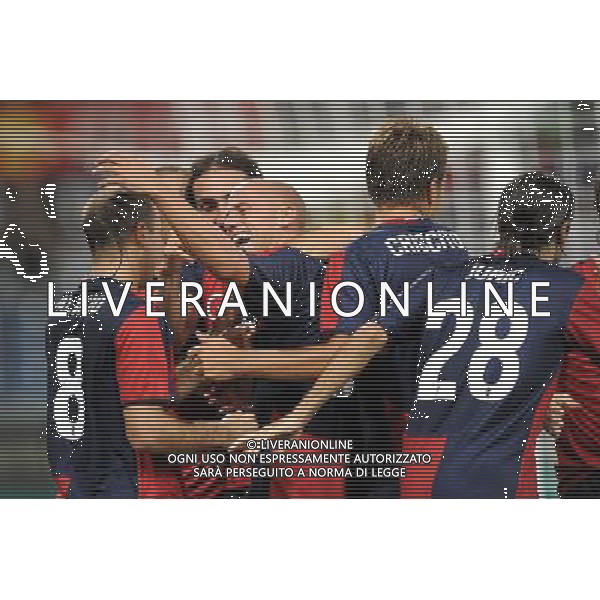 20-08-2009 Genova Genoa Odense Europa Leauge 2009/2010 Nella foto: Esultanza del Genoa dopo il gol di Palacio ag aldo liverani 