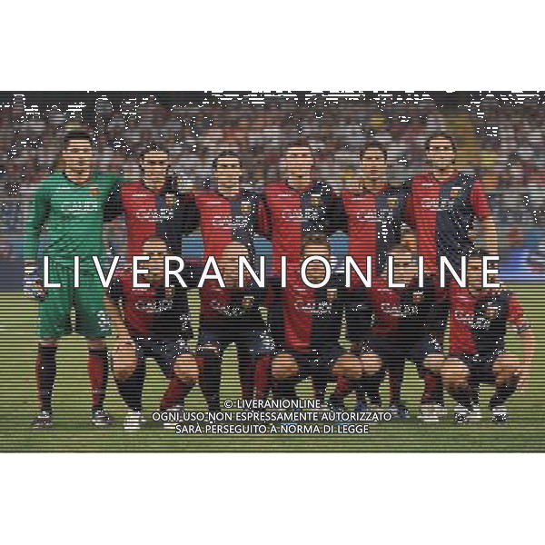 20-08-2009 Genova Genoa Odense Europa Leauge 2009/2010 Nella foto: La formazione del genoa 2009/10 ag aldo liverani 