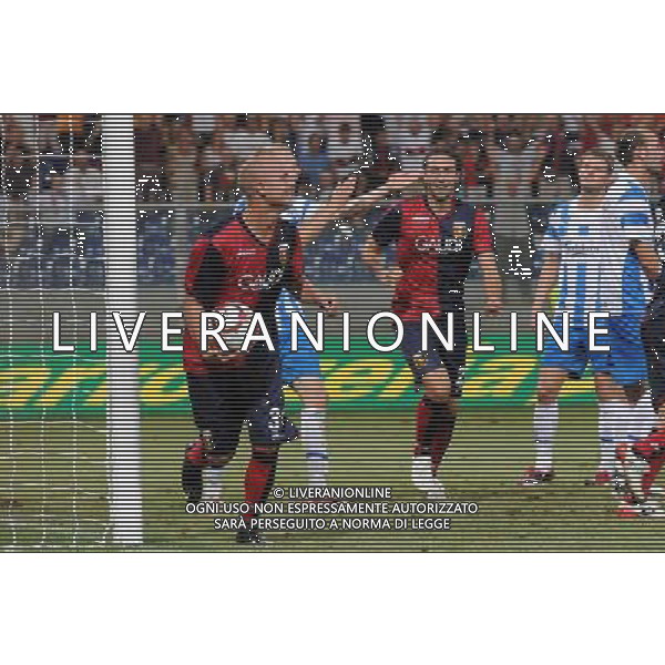 20-08-2009 Genova Sport-Calcio Genoa Odense Europa Leauge 2009/2010 Nella foto: Esultanza del Genoa dopo il gol di Figueroa ag aldo liverani 