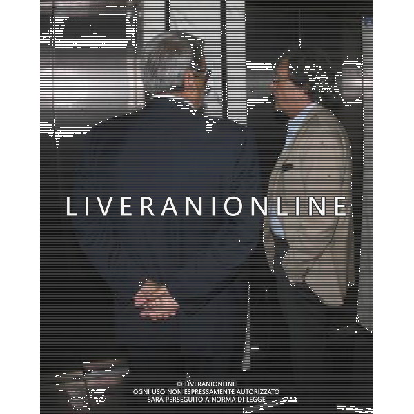 MILANO 25/08/2009 SPORT ASSEMBLEA LEGA CALCIO PRESIDENTI DI SERIE A TIM E SERIE B TIM NELLA FOTO ALDO SPINELLI E L\'AVVOCATO CANTAMESSA PH.FIOCHI/AGENZIA ALDO LIVERANI S A S