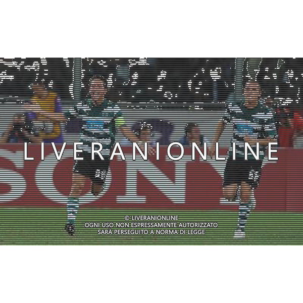 Champions League 2009/2010 Turno Preliminare Ritorno Firenze - 26.08.2009 Fiorentina-Sporting Lisbona Nella Foto: ESULTANZA DOPO IL GOL DI MOUTINHO DEL 0-1 /Ph.Vitez-Ag. Aldo Liverani