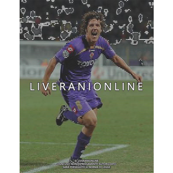 Champions League 2009/2010 Turno Preliminare Ritorno Firenze - 26.08.2009 Fiorentina-Sporting Lisbona Nella Foto: ESULTANZA DOPO IL GOL DEL PAREGGIO DI Stevan JOVETIC /Ph.Vitez-Ag. Aldo Liverani