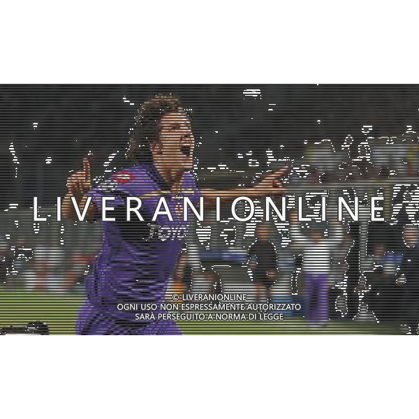 Champions League 2009/2010 Turno Preliminare Ritorno Firenze - 26.08.2009 Fiorentina-Sporting Lisbona Nella Foto: ESULTANZA DOPO IL GOL DEL PAREGGIO DI Stevan JOVETIC /Ph.Vitez-Ag. Aldo Liverani