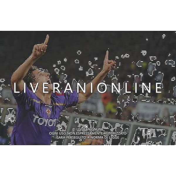 Champions League 2009/2010 Turno Preliminare Ritorno Firenze - 26.08.2009 Fiorentina-Sporting Lisbona Nella Foto: ESULTANZA DOPO IL GOL DEL PAREGGIO DI Stevan JOVETIC /Ph.Vitez-Ag. Aldo Liverani