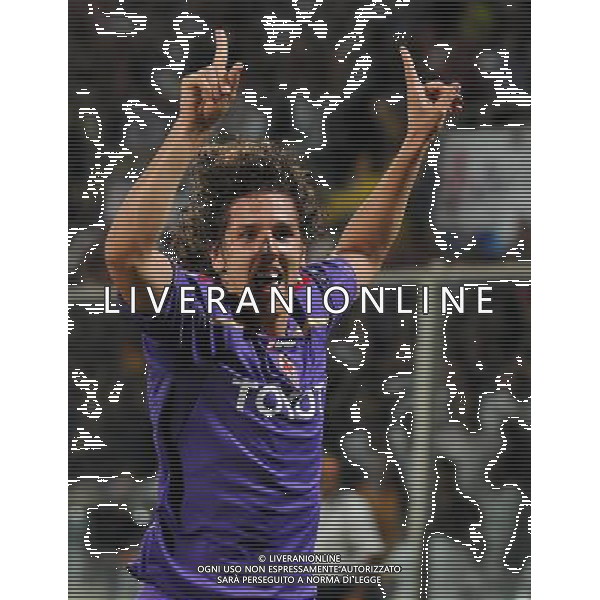 Champions League 2009/2010 Turno Preliminare Ritorno Firenze - 26.08.2009 Fiorentina-Sporting Lisbona Nella Foto: ESULTANZA DOPO IL GOL DEL PAREGGIO DI Stevan JOVETIC /Ph.Vitez-Ag. Aldo Liverani