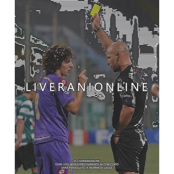 Champions League 2009/2010 Turno Preliminare Ritorno Firenze - 26.08.2009 Fiorentina-Sporting Lisbona Nella Foto: STEVAN JOVETIC AMMONIZIONE /Ph.Vitez-Ag. Aldo Liverani