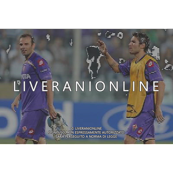 Champions League 2009/2010 Turno Preliminare Ritorno Firenze - 26.08.2009 Fiorentina-Sporting Lisbona Nella Foto:MUTU ADRIAN-ZANETTI CRISTIANO /Ph.Vitez-Ag. Aldo Liverani