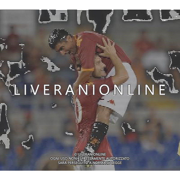 As Roma vs MFK Kosice - 27/08/2009 - Stadio Olimpico - Uefa Europa League ritorno preliminari nella foto: esultanza di David PIZARRO e Francesco TOTTI dopo il gol del 7 a 1 ph. Corradetti / ag. Aldo LIVERANI