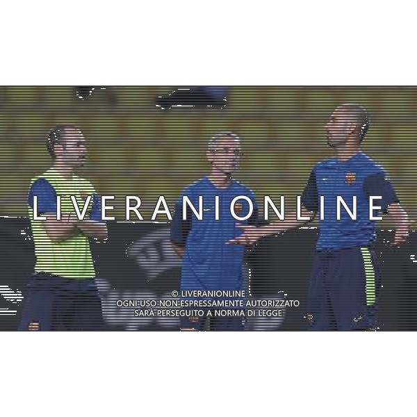 Supercoppa Europea 2009 Montecarlo - 27.08.2009 Allenamento Barcellona Nella Foto: JOSEPH GUARDIOLA-INIESTA ANDRES /Ph.Vitez-Ag. Aldo Liverani