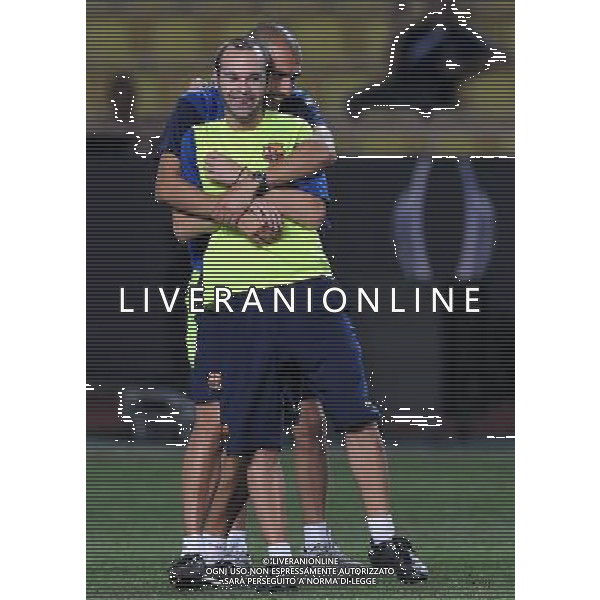 Supercoppa Europea 2009 Montecarlo - 27.08.2009 Allenamento Barcellona Nella Foto: JOSEPH GUARDIOLA-INIESTA ANDRES /Ph.Vitez-Ag. Aldo Liverani