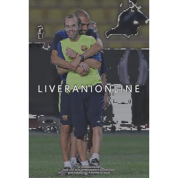 Supercoppa Europea 2009 Montecarlo - 27.08.2009 Allenamento Barcellona Nella Foto: JOSEPH GUARDIOLA-INIESTA ANDRES /Ph.Vitez-Ag. Aldo Liverani