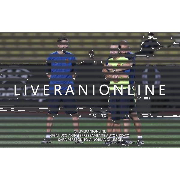 Supercoppa Europea 2009 Montecarlo - 27.08.2009 Allenamento Barcellona Nella Foto: JOSEPH GUARDIOLA-INIESTA ANDRES /Ph.Vitez-Ag. Aldo Liverani