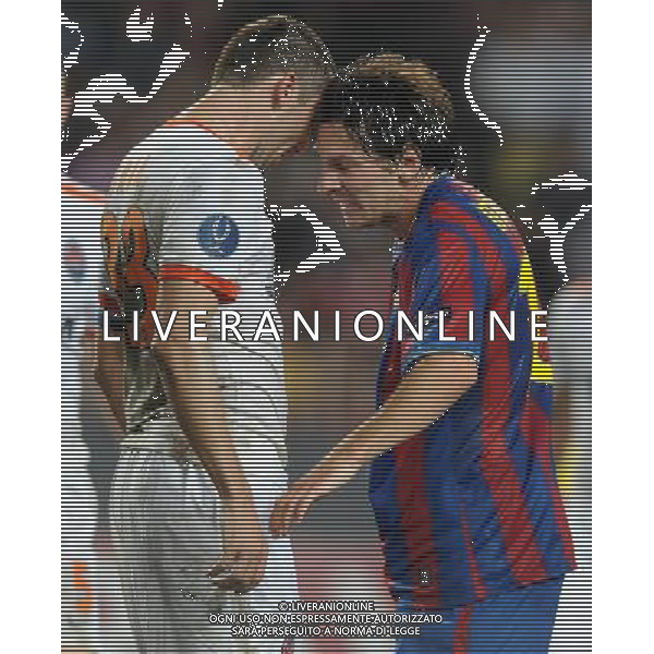 Supercoppa Europea 2009 Montecarlo - 28.08.2009 FC Barcellona-FC Shakhtar Donetsk Nella Foto:MESSI LIONEL-SRNA DARIJO /Ph.Vitez-Ag. Aldo Liverani