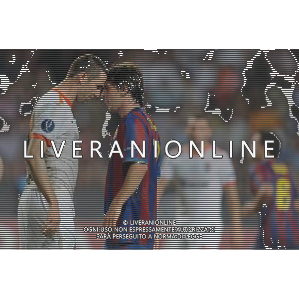 Supercoppa Europea 2009 Montecarlo - 28.08.2009 FC Barcellona-FC Shakhtar Donetsk Nella Foto:MESSI LIONEL-SRNA DARIJO /Ph.Vitez-Ag. Aldo Liverani