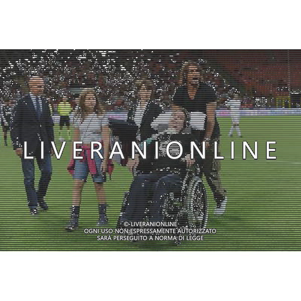 Trofeo Telecom Italia per la lotta alla SLA Milano - 07.09.2009 Milan Glorie-Real Madrid Veteranos Nella Foto: STEFANO BORGONOVO CON I FIGLI E MALDINI PAOLO /Ph.Vitez-Ag. Aldo Liverani