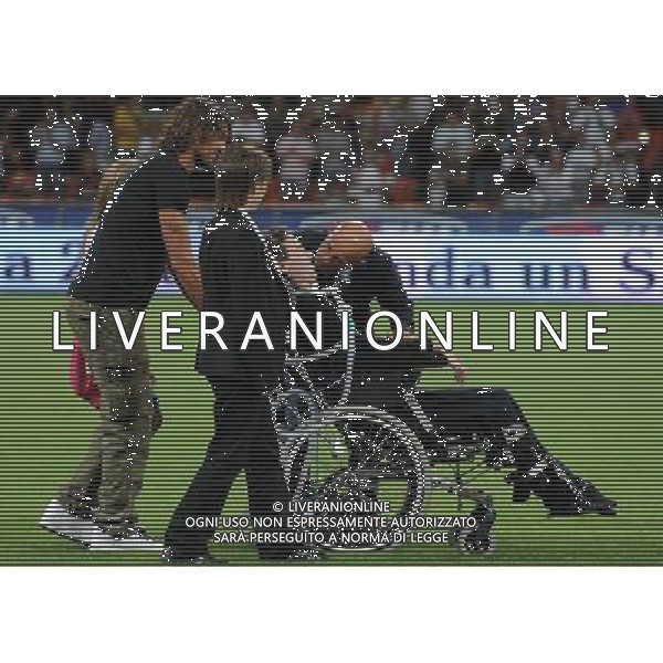 Trofeo Telecom Italia per la lotta alla SLA Milano - 07.09.2009 Milan Glorie-Real Madrid Veteranos Nella Foto: ARRIGO SACCHI-BORGONOVO STEFANO E PAOLO MALDINI /Ph.Vitez-Ag. Aldo Liverani