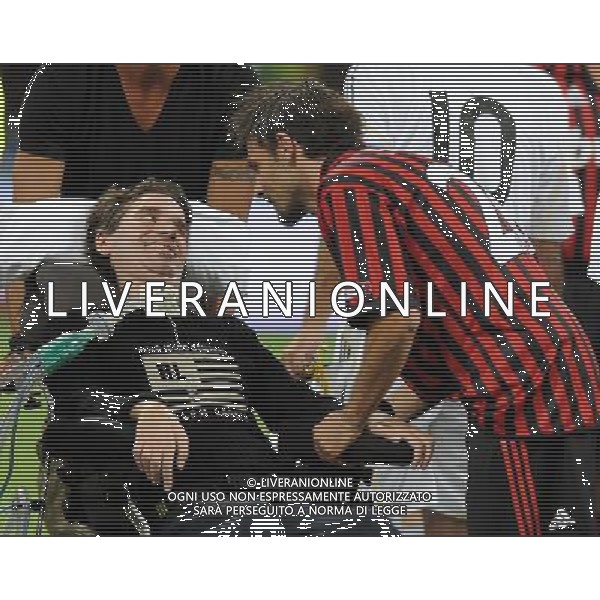 Trofeo Telecom Italia per la lotta alla SLA Milano - 07.09.2009 Milan Glorie-Real Madrid Veteranos Nella Foto:STEFANO BORGONOVO-SIMONE MARCO /Ph.Vitez-Ag. Aldo Liverani