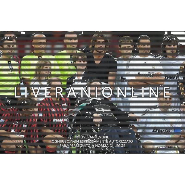 Trofeo Telecom Italia per la lotta alla SLA Milano - 07.09.2009 Milan Glorie-Real Madrid Veteranos Nella Foto:STEFANO BORGONOVO FRA PAOLO MALDINI E ALFONSO /Ph.Vitez-Ag. Aldo Liverani