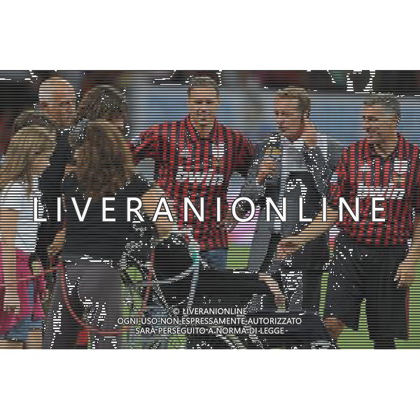 Trofeo Telecom Italia per la lotta alla SLA Milano - 07.09.2009 Milan Glorie-Real Madrid Veteranos Nella Foto: STEFANO BORGONOVO- PAOLO MALDINI-VAN BASTEN MARCO -TASSOTTI MAURO /Ph.Vitez-Ag. Aldo Liverani