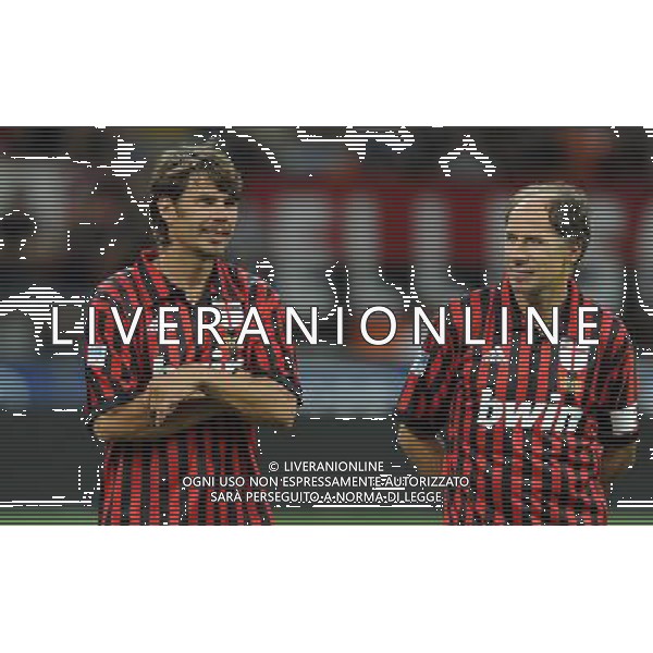 Trofeo Telecom Italia per la lotta alla SLA Milano - 07.09.2009 Milan Glorie-Real Madrid Veteranos Nella Foto: ZVONIMIR BOBAN-BARESI FRANCO /Ph.Vitez-Ag. Aldo Liverani