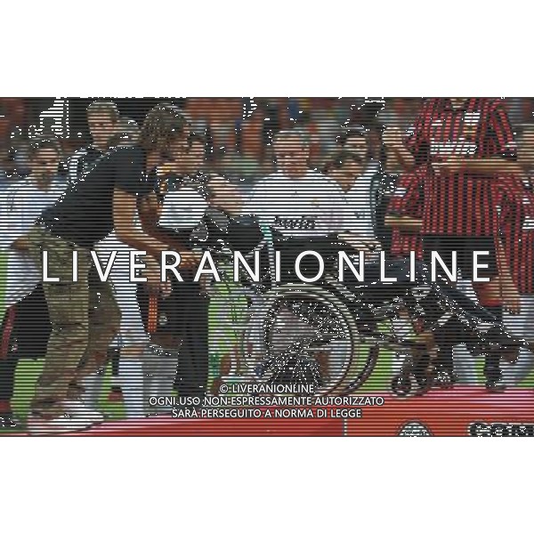 Trofeo Telecom Italia per la lotta alla SLA Milano - 07.09.2009 Milan Glorie-Real Madrid Veteranos Nella Foto: PAOLO MALDINI-BORGONOVO STEFANO /Ph.Vitez-Ag. Aldo Liverani