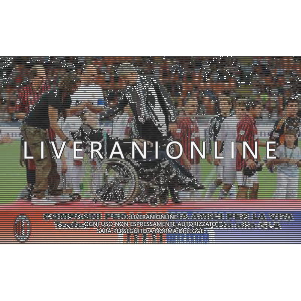 Trofeo Telecom Italia per la lotta alla SLA Milano - 07.09.2009 Milan Glorie-Real Madrid Veteranos Nella Foto: PAOLO MALDINI-BORGONOVO STEFANO E GALLEGO /Ph.Vitez-Ag. Aldo Liverani