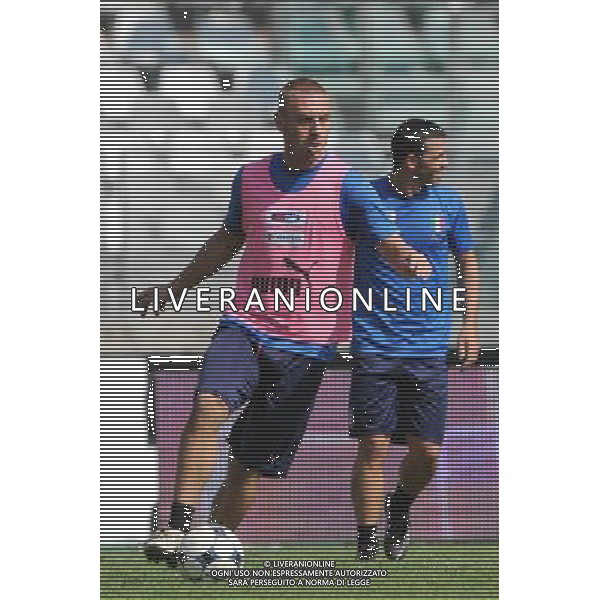 08-09-2009 Torino Sport-Calcio Allenamento Italia allo Stadio Olimpico di Torino Nella foto: De Rossi daniele ag aldo liverani 