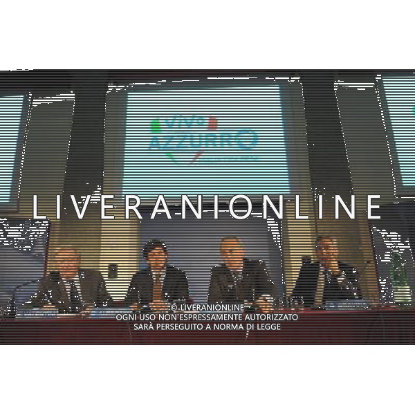 Torino 8-09-2009 Presentazione card del tifoso della Nazionale Nella foto:Antonello Valentini DemetrioAlbertini GiancarloAbete e Gravina Gabriele AG ALDO LIVERANI 