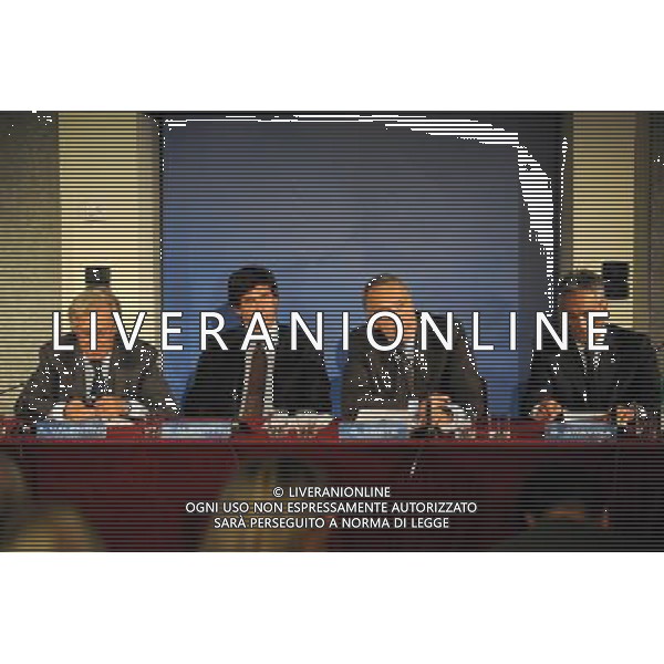 Torino 8-09-2009 Presentazione card del tifoso della Nazionale Nella foto:Antonello Valentini Demetrio Albertini GiancarloAbete e Gravina gabriele AG ALDO LIVERANI 