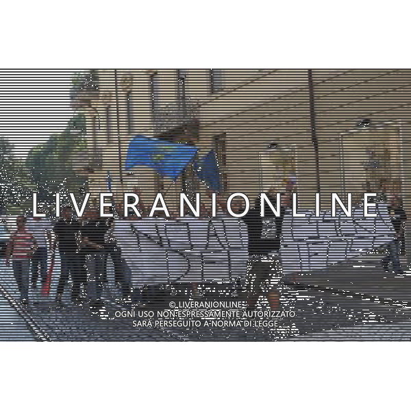 Torino 8-09-2009 Presentazione card del tifoso della Nazionale Nella foto:Protesta dei tifosi per la card dei tifosi AG ALDO LIVERANI 